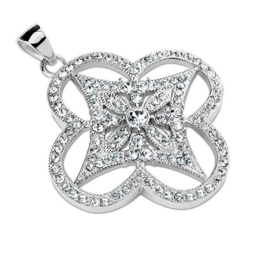 New stainless‎ steel gem paved Pendant